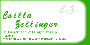 csilla zellinger business card